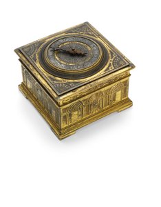 伊丽莎白一世en刻醒目的水平座钟，约1590年至1600年 作者 尼古拉斯·巴林