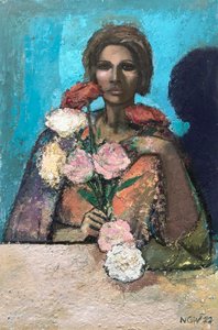 花季少女，2022-23（木板油画）