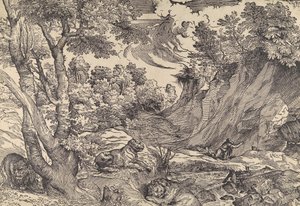 St. Jerome in the Wilderness, mid-16th century., mid-16th century. 作者 尼科洛·博德里尼。