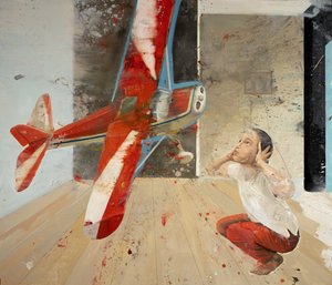 气吹 III》，2022 年（布面油画） 作者 尼古拉·普奇