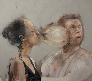 泡泡拳击手女孩 II》，2022 年（布面油画）