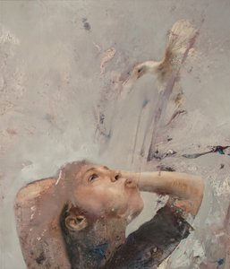 飞行课 IV》，2020 年（布面油画） 作者 尼古拉·普奇