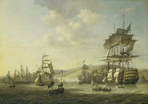 英荷舰队在阿尔及尔湾支持释放基督徒奴隶的最后通牒，1816 年 8 月 26 日
1816 年 8 月 26 日至 27 日英荷舰队驻扎阿尔及尔湾期间的四个插曲（系列标题） 作者 尼古拉斯·鲍尔（Nicolaas Baur）