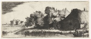 农舍景观 作者 Rembrandt van Rijn（拒绝归因）