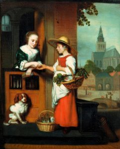 蔬菜卖家 作者 尼古拉斯·梅斯（Nicolaes Maes）