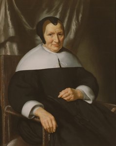 坐在扶手椅子的夫人的画象 作者 尼古拉斯·梅斯（Nicolaes Maes）