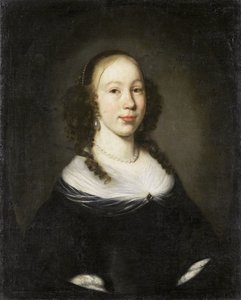一个年轻女子的肖像 作者 尼古拉斯·梅斯（Nicolaes Maes）