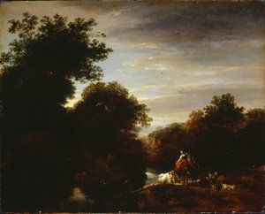 福特农民 作者 尼古拉斯·彼得斯（Nicolaes Pietersz）。 Berchem
