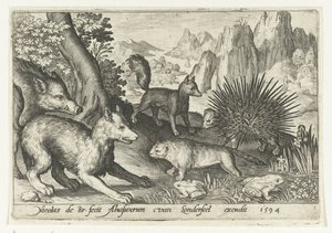 野猪、狐狸、海狸、豪猪和青蛙
动物园（系列名称）
风景中的动物（系列名称）