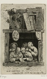 敞开的窗户里的五位歌手：Rederijkers