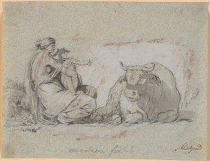 Pasiphaë med den lille Minotauros 作者 尼古拉·亚伯拉罕·阿比尔德加德