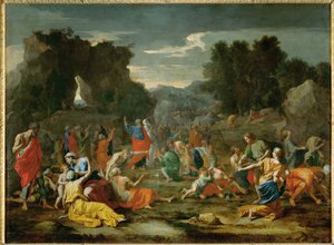 Les Israelites recuillant la manne dans le desert - 以色列人在沙漠中采集吗哪 ...