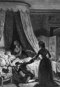 Julie和Saint-Preux，来自Jean-Jacques Rousseau的“The New Heloise”插图（1712-78）