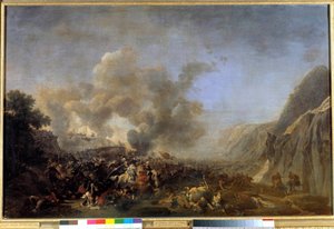 埃及战役（远征）（1798-1801）：“”拿撒勒战役，8/04/1799，阿布兰特斯公爵让·安多什·朱诺将军（Jean-Andoche）（1771-1813）赢得的胜利”绘画作者 Nicolas Taunay (1755-1830) 19 世纪太阳。 0,92x1,39 m 凡尔赛宫，缪斯