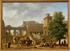 一家军事医院的外观，也被称为 "意大利的法国人"，1804 年的沙龙...