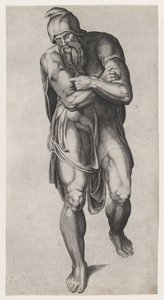 亚利马太的约瑟夫，根据米开朗基罗在Cappella Paolina的耶稣受难壁画，V...，1540-66。