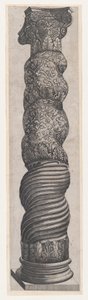 Speculum Romanae Magnificentiae：圣彼得教堂的怪异缠绕柱，16世纪，16世纪。