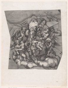最后的审判》中的吹号天使，在米开朗基罗之后，1530-66年。