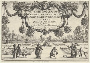 标题板，来自Livre Nouveau de Fleurs Tres-Util，1645。