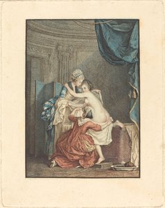 Le bain (The Bath) 作者 皮埃尔·安托万·博杜安之后的尼古拉斯·弗朗索瓦·雷格诺