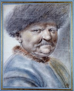 俄罗斯沙皇彼得一世 (1672-1725) 的肖像。 尼古拉斯·拉格诺（Nicolas Lagneau）（16 世纪至 17 世纪）的黑石画 Dim。 0,31x0,25 m。 尚蒂伊，孔德博物馆