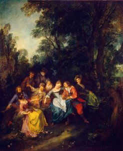 春"，约1730年。 作者 尼古拉斯·兰克里特（Nicolas Lancret）