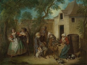人的四个时代：老年，大约1735年 作者 尼古拉斯·兰克里特（Nicolas Lancret）