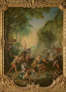 老虎亨特，1736年 作者 尼古拉斯·兰克里特（Nicolas Lancret）