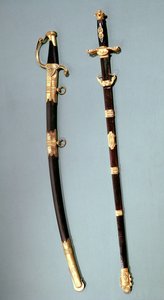 拿破仑·波拿巴（Napoleon Bonaparte）在18岁的布鲁塞尔（Bruceire）和1899年11月9日（1899年11月9日）在圣克劳德（Saint Cloud）举行的成功政变时获得纪念剑，以及一把双刃剑 作者 尼古拉斯·诺埃尔·布特（Nicolas Noel Boutet）
