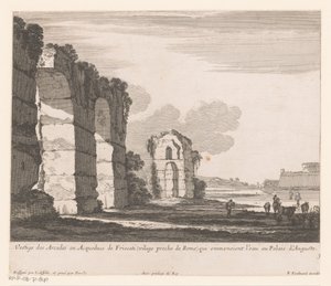 带有废墟和牧牛人的风景
Vestige des Arcades ou Acqueducs de Friscati（......）（物上标题）