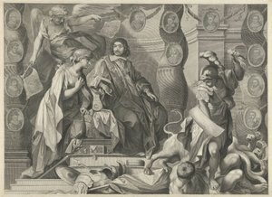Aegidius Le Maistre 的宣传印刷品（1663 年），上半部分 作者 尼古拉斯·皮托（一）
