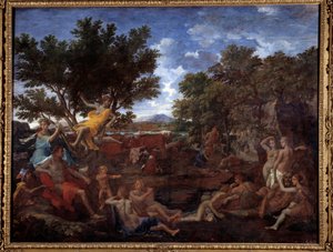 爱上了达芙妮的阿波罗。尼古拉斯·普桑（Nicolas Poussin）绘画 作者 尼古拉斯·普桑（Nicolas Poussin）