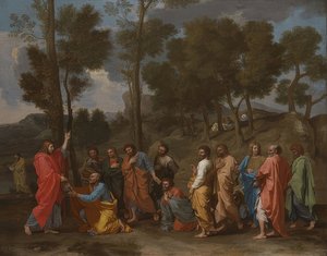 献身圣礼（基督将钥匙交给彼得）。约于1637-40 作者 尼古拉斯·普桑（Nicolas Poussin）