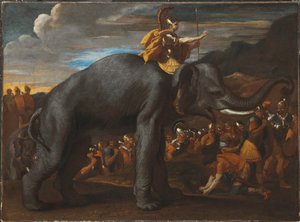 汉尼拔在大象上穿越阿尔卑斯山 作者 尼古拉斯·普桑（Nicolas Poussin）