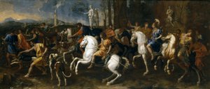 猎杀梅拉格尔和阿塔兰特》或《狩猎出发 作者 尼古拉斯·普桑（Nicolas Poussin）