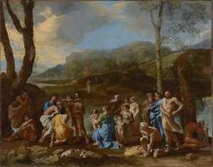 圣约翰在约旦河施洗 作者 尼古拉斯·普桑（Nicolas Poussin）