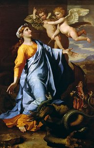 圣玛格丽特，约1638年。 作者 尼古拉斯·普桑（Nicolas Poussin）