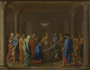 七个圣礼：婚姻，大约1637-1640年 作者 尼古拉斯·普桑（Nicolas Poussin）