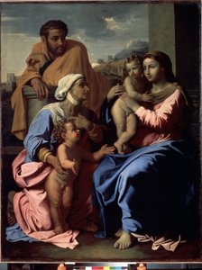 圣家族与施洗约翰和圣伊丽莎白 作者 尼古拉斯·普桑（Nicolas Poussin）