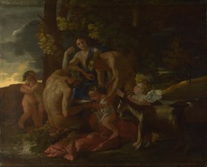 酒神的培养，ca。 1628-1629 作者 尼古拉斯·普桑（Nicolas Poussin）