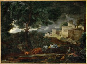 雷雨（布面油画） 作者 尼古拉斯·普桑（Nicolas Poussin）