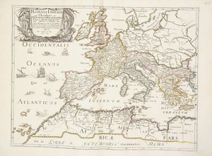 罗马帝国地图，约1675年至76年 作者 Nicolas Sanson DAbbeville