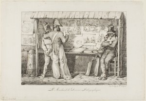 石版画卖家 作者 亚历山大·加布里埃尔（后）Decamps