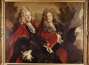 Alderman Hugues Desnots和Alderman Bouhet的肖像，于1702年当选 作者 尼古拉斯·德·拉吉利埃