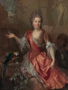 女人的画像，可能是克劳德·兰伯特·德·索里尼夫人，1696年。