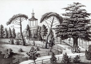 巴黎Jardin des Plantes的迷宫，由Francois Aubertin雕刻（177383-1821） 作者 尼古拉斯·尼古拉