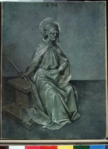 "使徒西蒙》 水彩画和墨水 尼科劳斯-亚历山大-迈尔-冯-兰茨胡特（1450-1510 年） 1496 年 莫斯科普希金博物馆 作者 来自兰茨胡特的尼古拉·亚历山大·梅尔