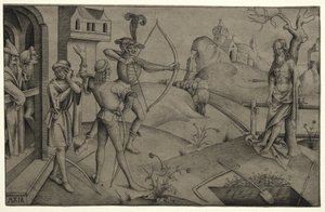 国王儿子在他们死去的父亲尸体上射击，1495-1504年。 作者 来自兰茨胡特的尼古拉·亚历山大·梅尔