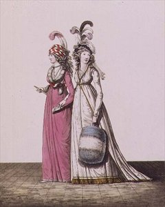 晚礼服，图。34和35，来自 "时尚画廊"，第一卷，1794年12月（打印）。