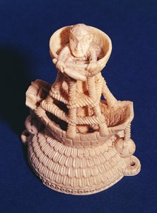 尼日利亚纹章船大师盐窖的顶部，Bini-Portuguese，c.1525-1600